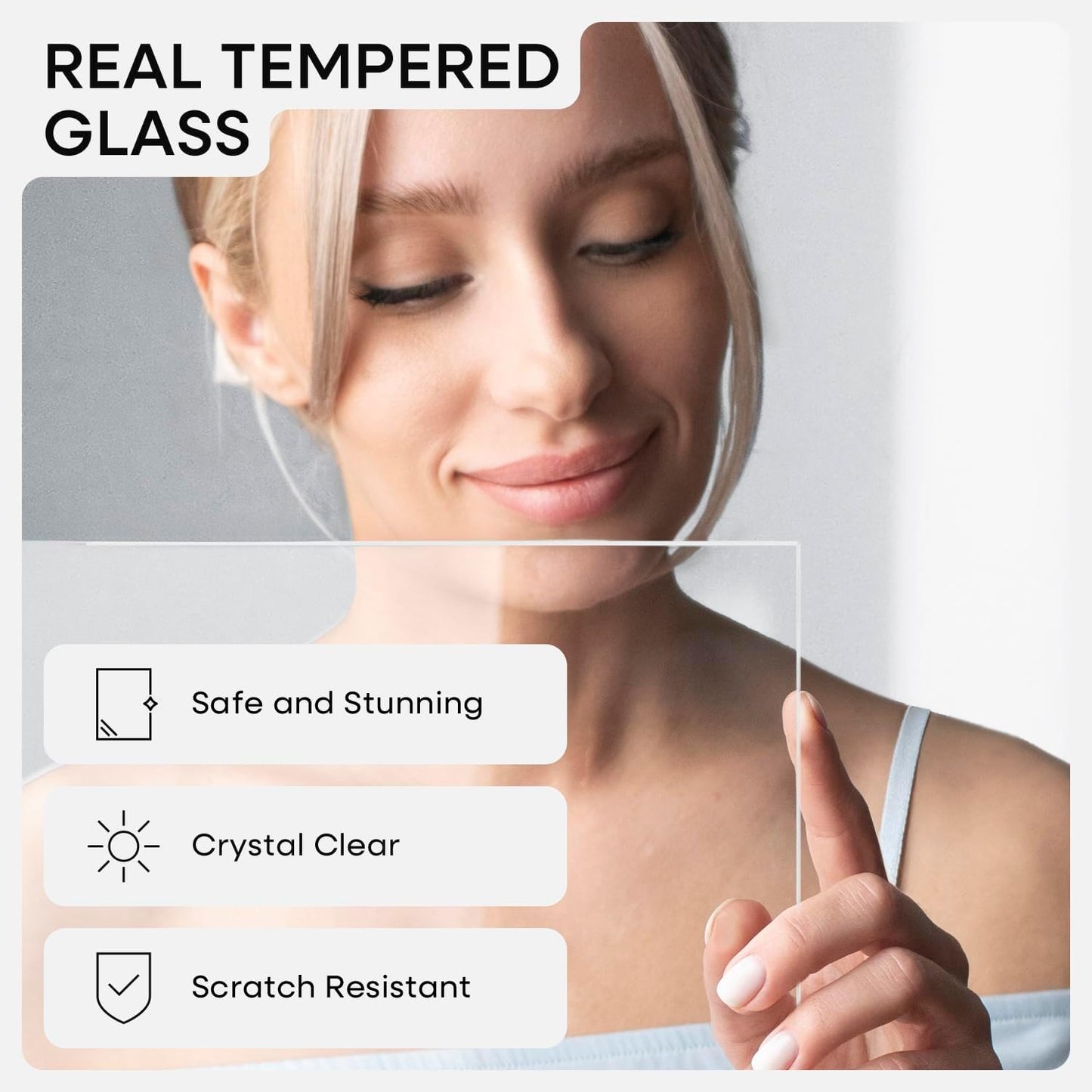 Homeforia 8x12 Picture Frame White, High End Oak 8 x 12 Wood Frames with Mat 6 by 8 Print, 8by12 Wooden Frame Matted to 6x8 inch Photo, 12x8 Wall or Tabletop Frames, Tempered Glass, Wall Kit, Set of 1