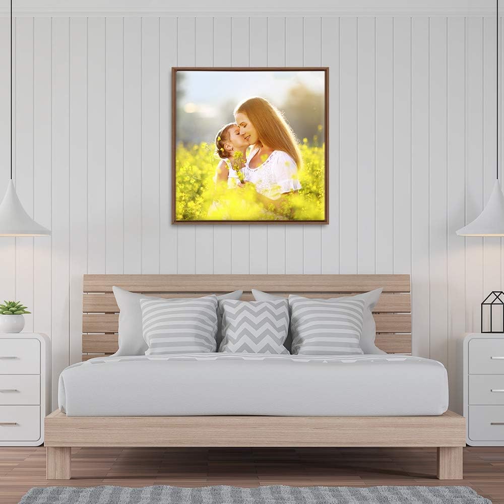 wall26 Framed Custom Canvas Wall Art for Living Room, Bedroom Canvas Prints for Home Decoration Ready to Hang - 24"x24", Natural Frame