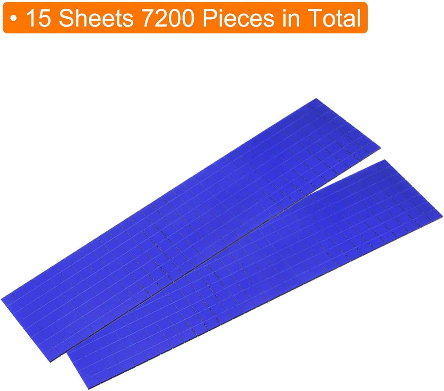 HARFINGTON 15 Sheet 7200 Pieces Self Adhesive Mirror Mosaic Tiles 5x5mm Small Square Mirror Tiles Sticker Disco Ball Stickers Mini Glass Tiles for DIY Craft Party Home Decoration, Blue