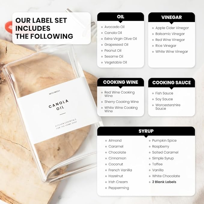 Molimoli Olive Oil Dispenser Bottle for Kitchen, Automatic Pourer, Glass Dispenser for Kitchen, Olive Oil Cruet, | Set of 4 - Silver