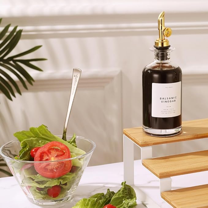 Molimoli Glass Oil Dispenser Bottle for Kitchen, Weighted Pourer, Olive Oil Cruet | 350ml, Set of 1