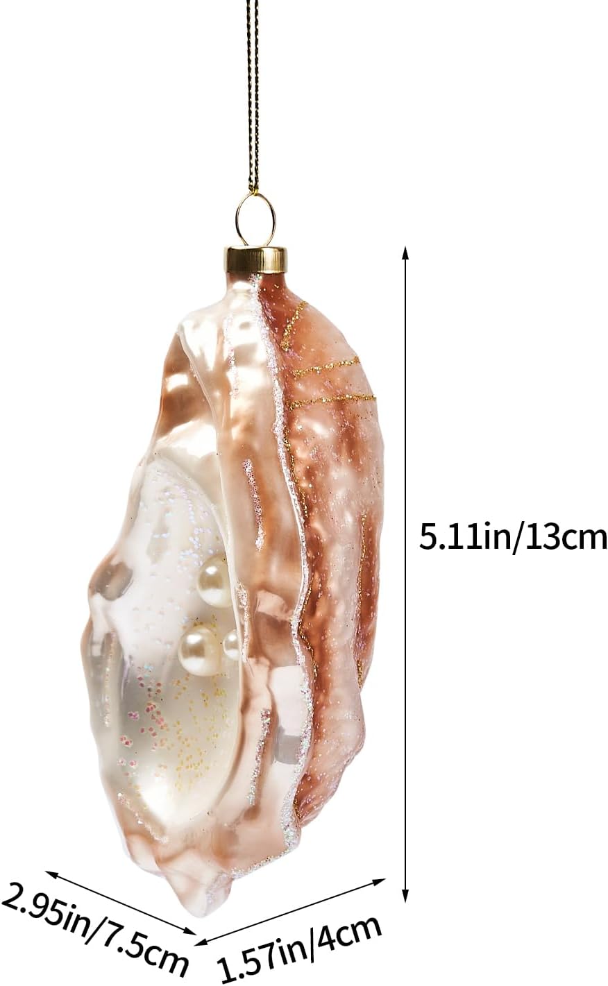 Hanging Christmas Ornaments, 2025 Glass Blown Christmas Tree Ornaments, Christmas Tree Decorations, Funny Gifts & Home Decor, Shell