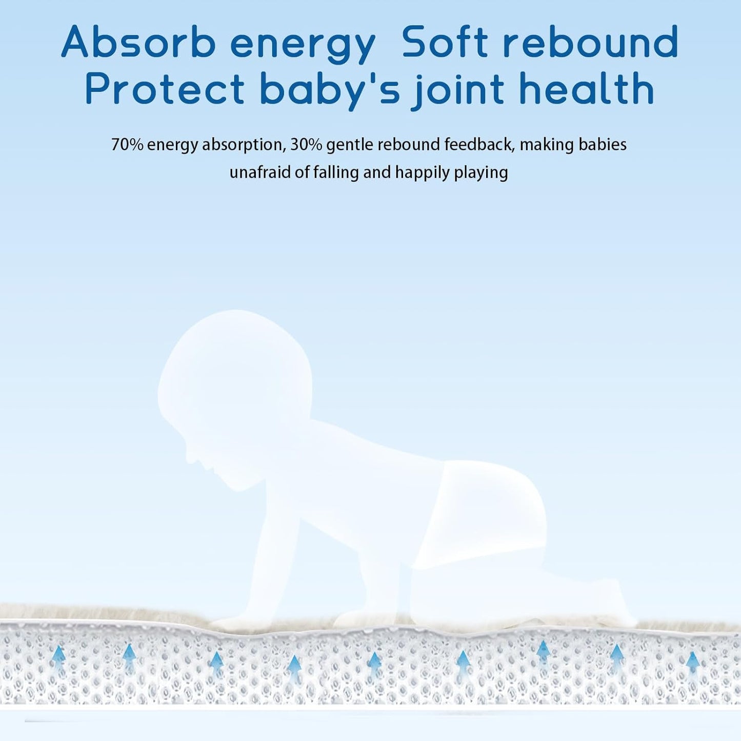 Baby Play Mat for Floor Tummy Time Nursery Rug Muscle Area Rug Playroom Tatami 50 * 50" Memory Foam 1.3" Thick Crawling Mat For Babies,Toddlers, Infants, Kids(Pink)