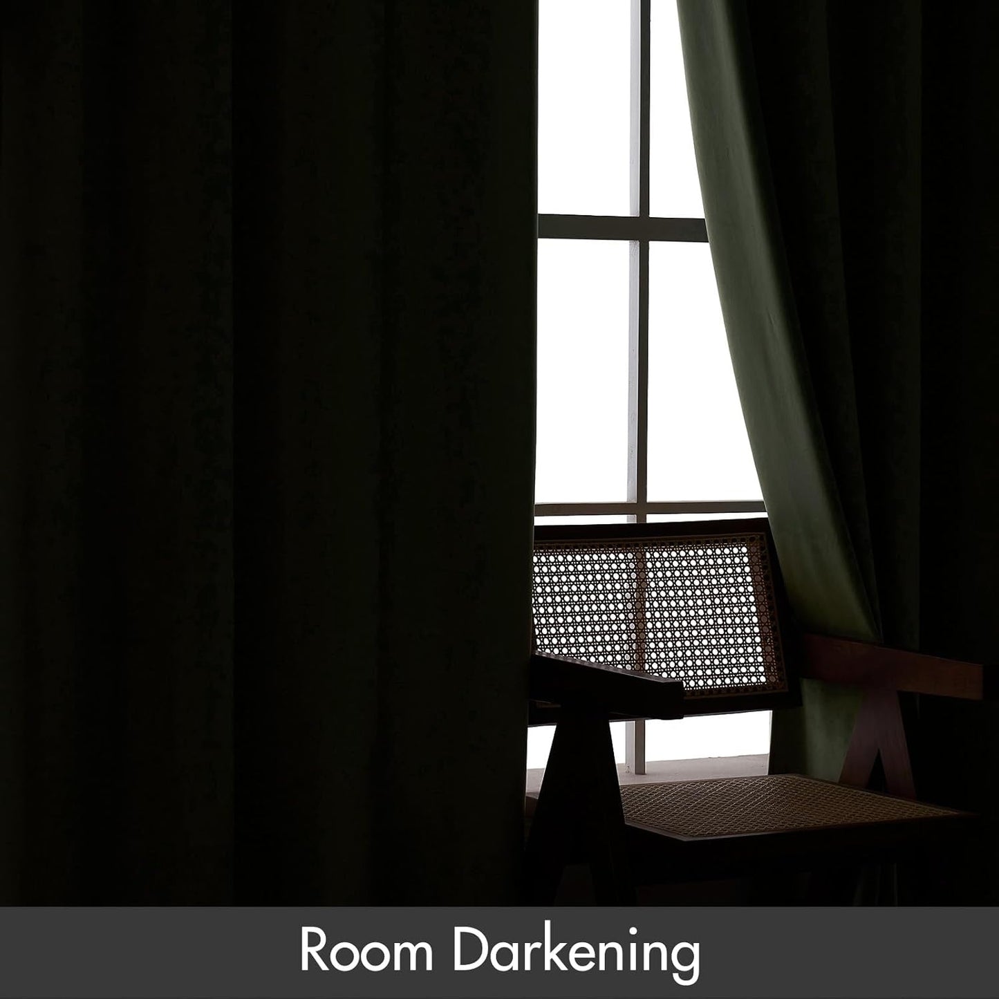 MIULEE Velvet Curtains Sage Green Thermal Insulated Blackout Curtain Drapes for Bedroom Living Room Darkening 90 Inches Long Curtains Panels Rod Pocket Set of 2