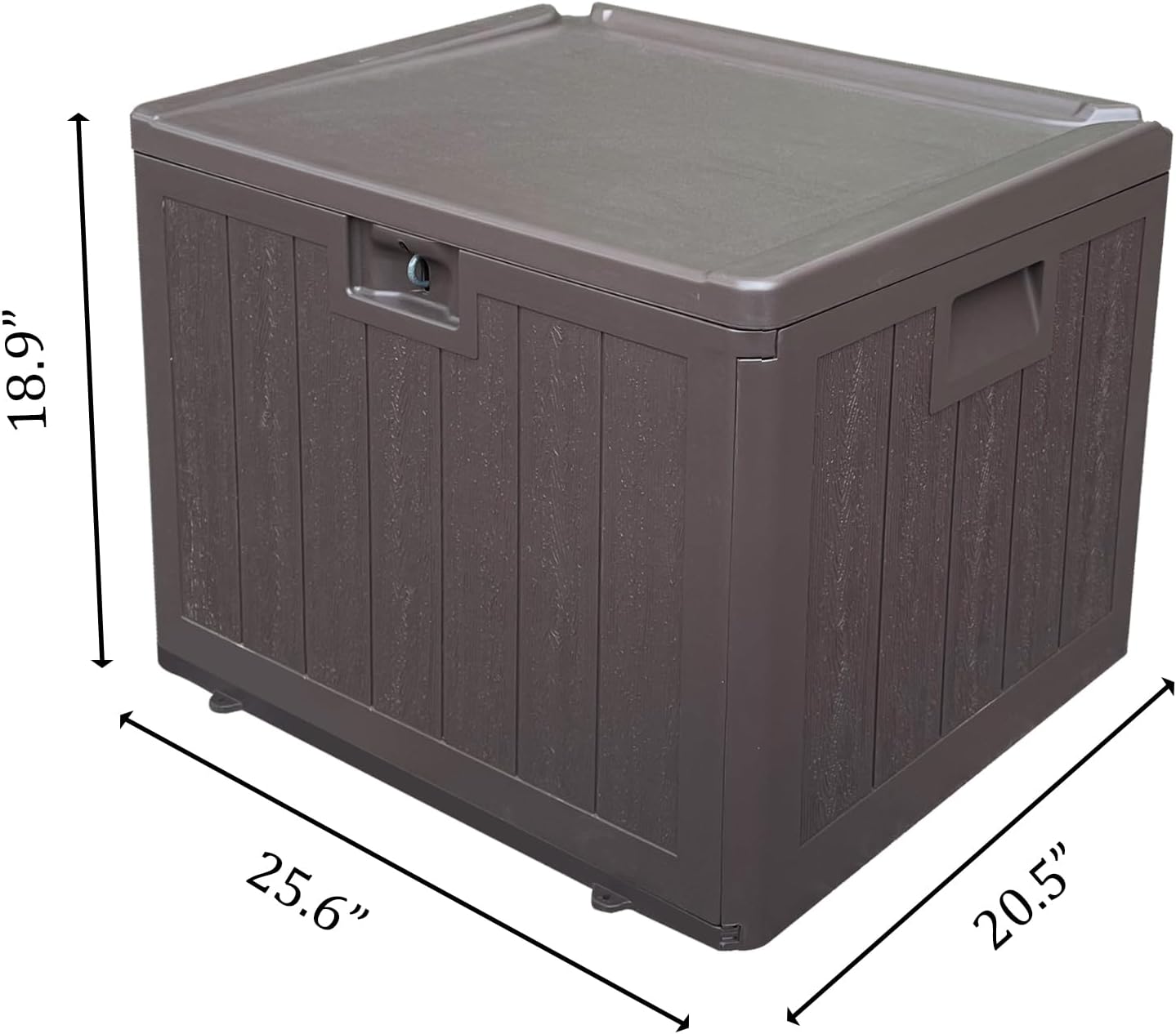 33 Gallon Pro Outdoor Storage Box Waterproof Lockable Resin Deck Box Large, Patio Storage Bin for Pool Accessories Cushion Furniture, Garden Tools, UV-Resistant Outside Delivery Brown