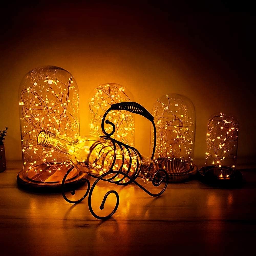 String Lights,Waterproof LED String Lights Fairy String Lights Starry ,Battery Operated String Lights for Indoor&Outdoor Decoration Wedding Home Parties Christmas Holiday. (Warm White, 10Ft/4pc)