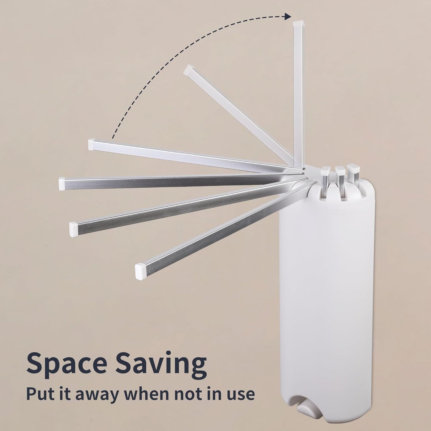Wall Mounted Clothes Drying Rack - Foldable Tripod, Over The Door Rack for Laundry Bedroom, Household Aluminium