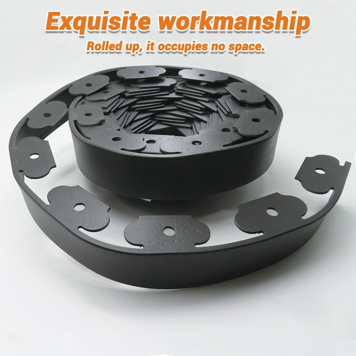 Landscape Edging Border, Plastic Edging for Landscaping, Garden Edging Border,Lawn Edging no dig,Garden Borders,Flower Bed Edging,Rubberific Landscape Edging, (Plastic Stakes, Black-66feet)