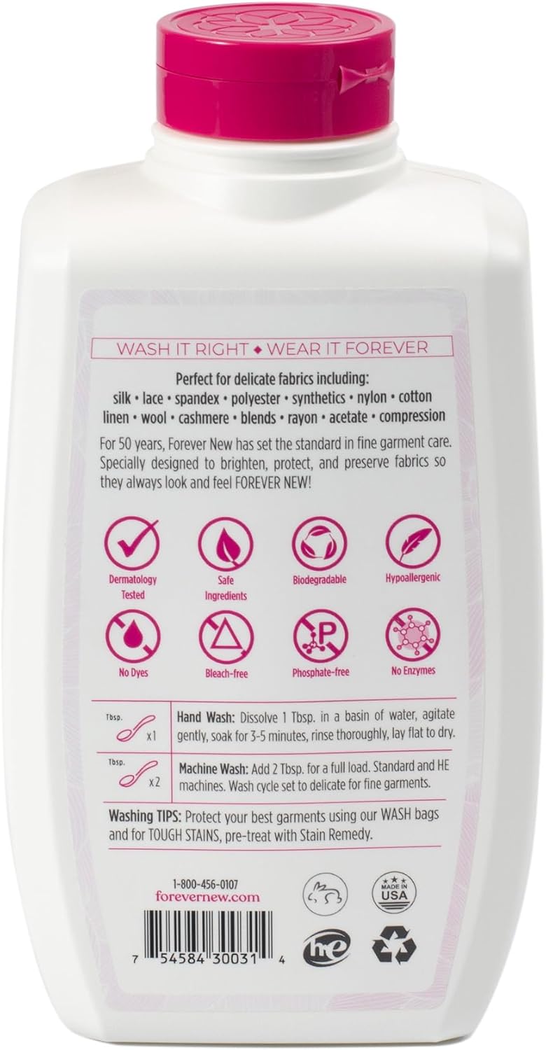 FOREVER NEW Liquid Laundry Detergent - Fabric Care Wash - Unscented, 32 Fl Oz
