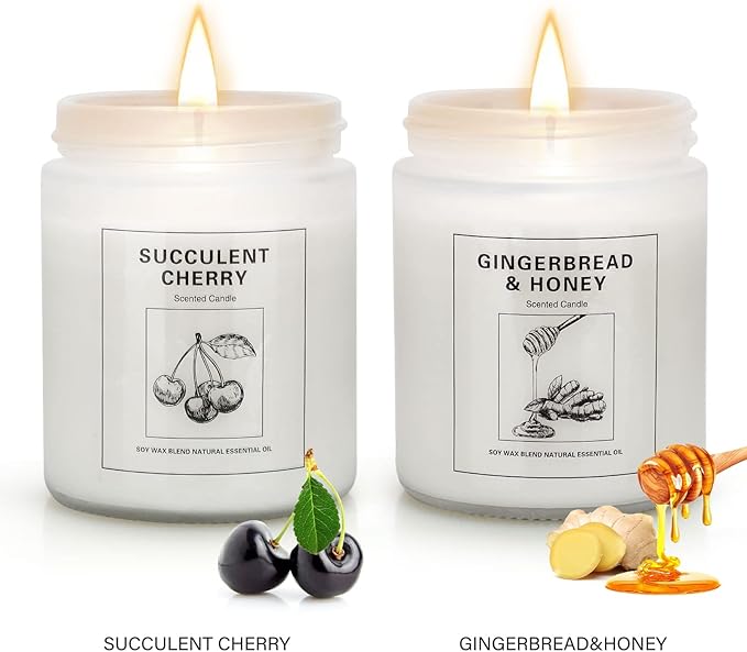 Scented Candles Sets, Candles for Home Scented,Made with Natural Soy Wax & Essential Oils, 35 Hour Burn Time,4 x 7.1 Oz Aromatherapy Candle Gifts for Christmas Birthday Women Mom Best Friends.
