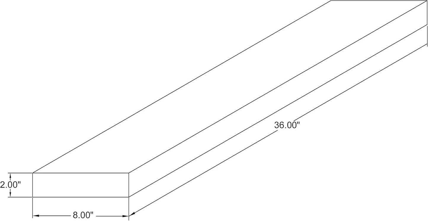 Joel's Antiques 36 Inch Wooden Floating Shelves for Wall - 36x8x2 in - Made of Natural Wood - Heavy Duty Rustic Wall Shelves for Bedroom - Perfect for Living Room, Kitchen - Grey