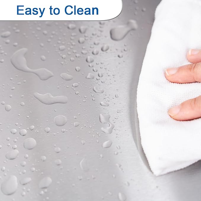 HARDURA Stainless Steel Shelf 18" x 36", 340lb Commercial Shelves Wall Mount Metal Shelving with Backsplash and Brackets for Kitchen, Restaurant, Laundry Room and Home