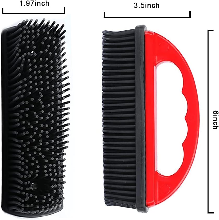 Rubber Pet Hair Removal Brush Lint & Hair Removal Cat Dog Hair Remover Brush Pet Hair Removal Tool Silicone Lint and Debris Remover for Cleaning, Grooming, Lint and Fur Removal, Home,Red
