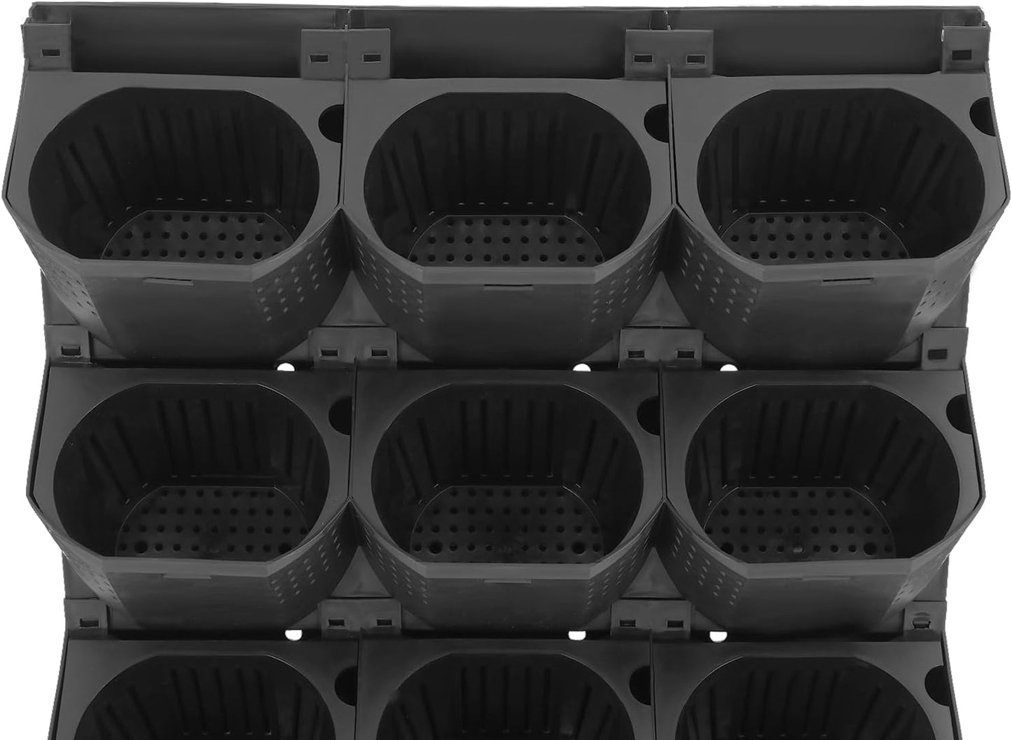 Self Watering Outdoor Wall Mounted Planter Vertical Garden with 36 Pockets Plastic Plant Grow Pots for Hanging Flower Herbs Vegetables Home Indoor Outdoor Black