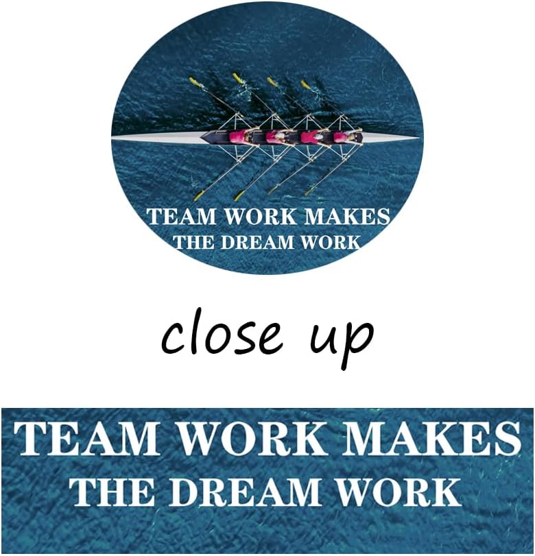 Inspirational Wall Art Success Team Work Makes The Dream Work Motivational Poster Quotes Prints on Canvas Wall Decor for Living Room Bedroom Office Home Decor Framed Ready to Hang[12" W X 18" H]