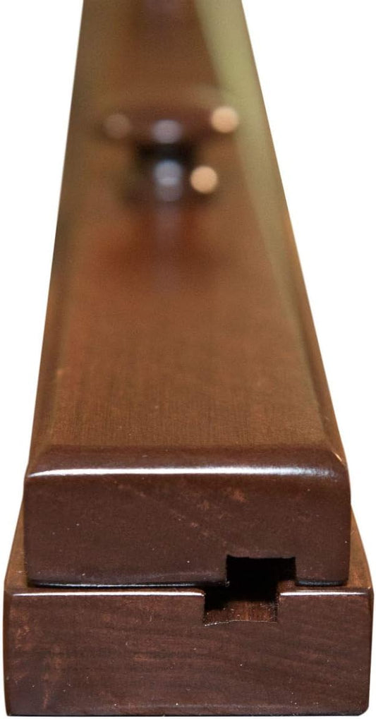 RRD Quilt Hanger for Wall for Display (36") Amish Made Wooden Quilt Rack Wall Mount - Rustic Tapestry Quilt Wall Hangers (Maple Wood, Coffee Stain, 36" Long)