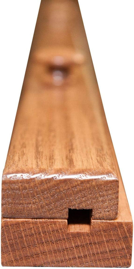 RRD Quilt Hanger for Wall for Display - Amish Made Wooden Quilt Rack Wall Mount - Rustic Tapestry Quilt Wall Hangers (Oak Wood, Fruitwood Stain, 84" Long)