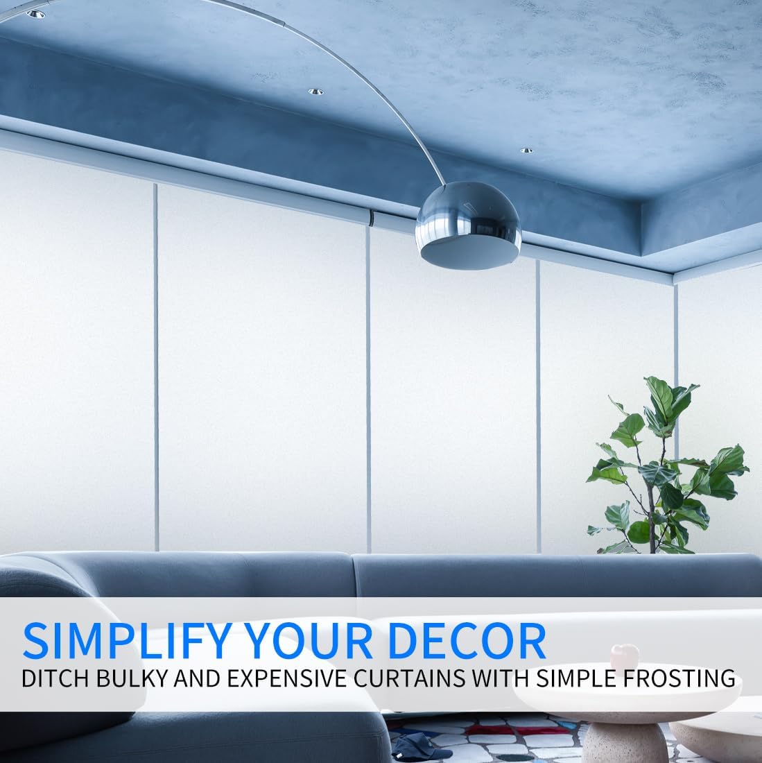 Window Privacy Film with Installation Tools, Static Cling, Anti UV, Heat Control, Ideal for Home Shower Office Glass Door (White Frosted, 17.5X78.7Inch)