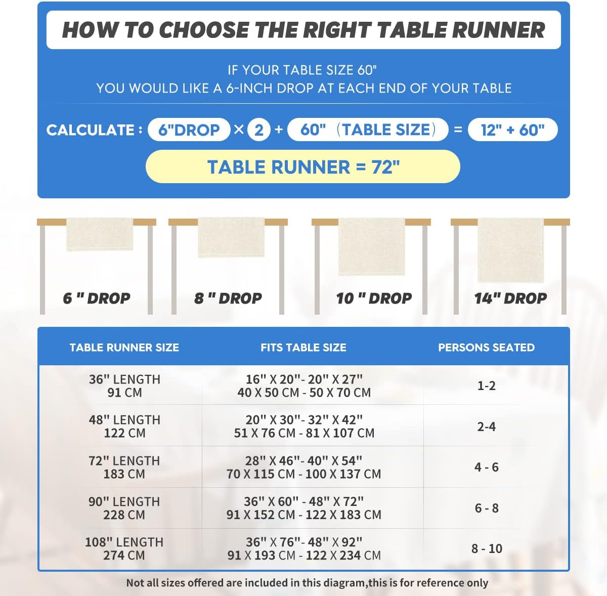 Artoid Mode Snowman Birds Trees Christmas Table Runner, Seasonal Blue Winter Holiday Kitchen Dining Table Decoration for Indoor Outdoor Home Party Decor 13 x 120 Inch