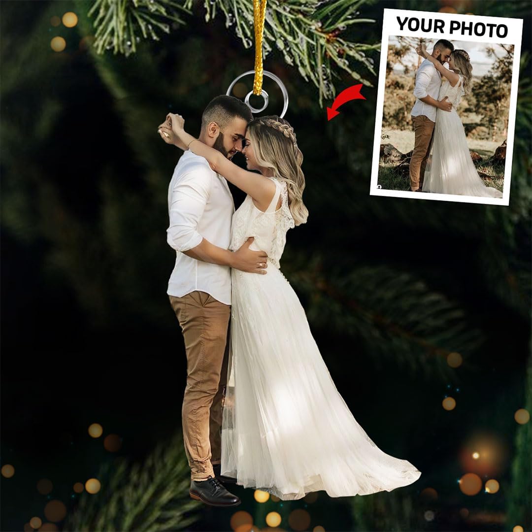 Pawfect House Personalized Photo Ornament, Custom Christmas Ornament, 2D Acrylic Ornaments with Couple Picture, Custom Photo Gifts for Women Men, Personalized Christmas Ornaments 2025, Couples Gifts