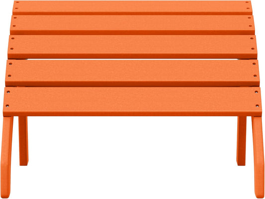 WestinTrends Dylan Outdoor Patio HDPE Adirondack Ottoman Footrest, Orange