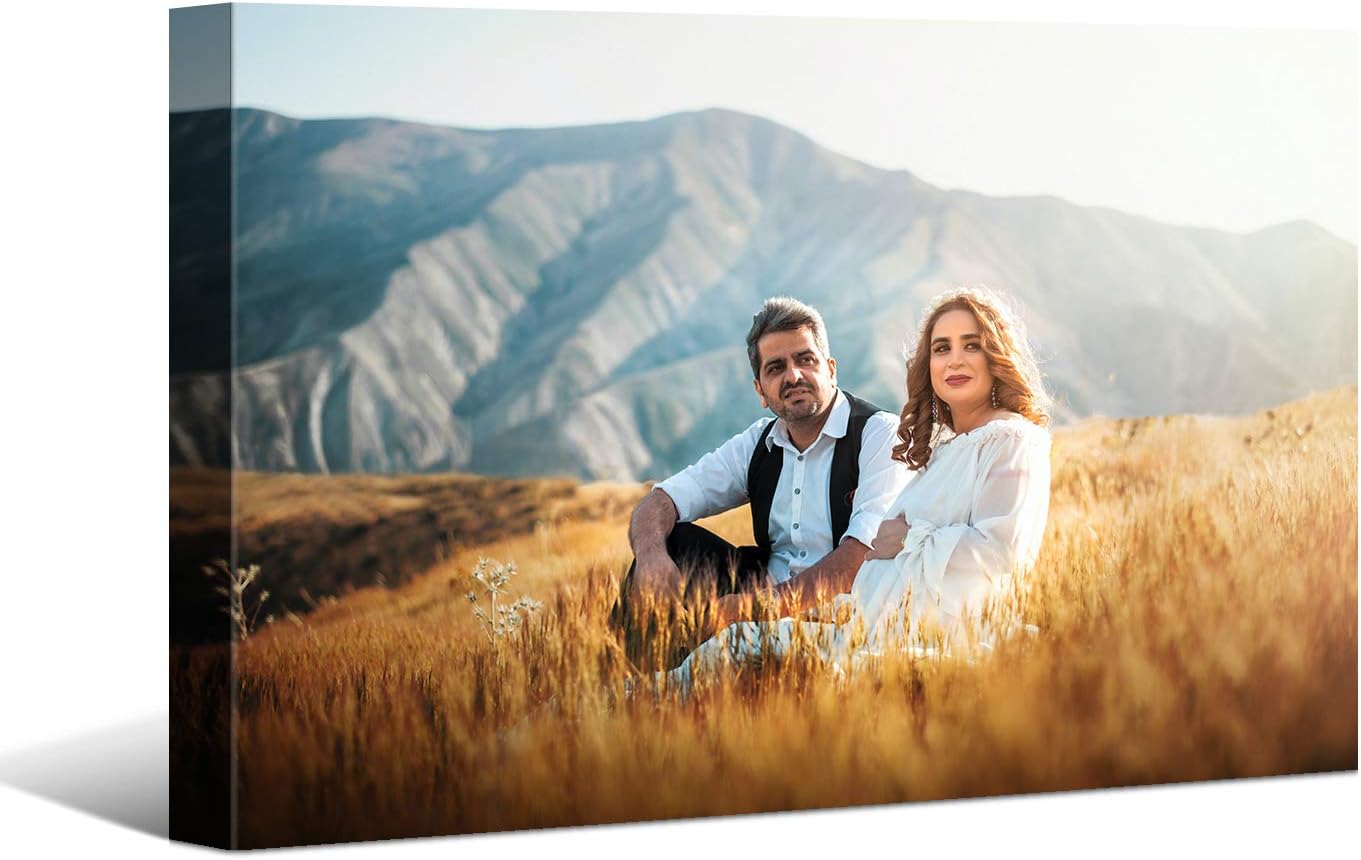 Laoife Custom Canvas Prints with Your Photos 36"x24", Canvas Photo Prints Custom, Personalized Canvas Wall Art for Office Home Bedroom Living Room Wall Decor, Gift for Father's Day Birthday Wedding