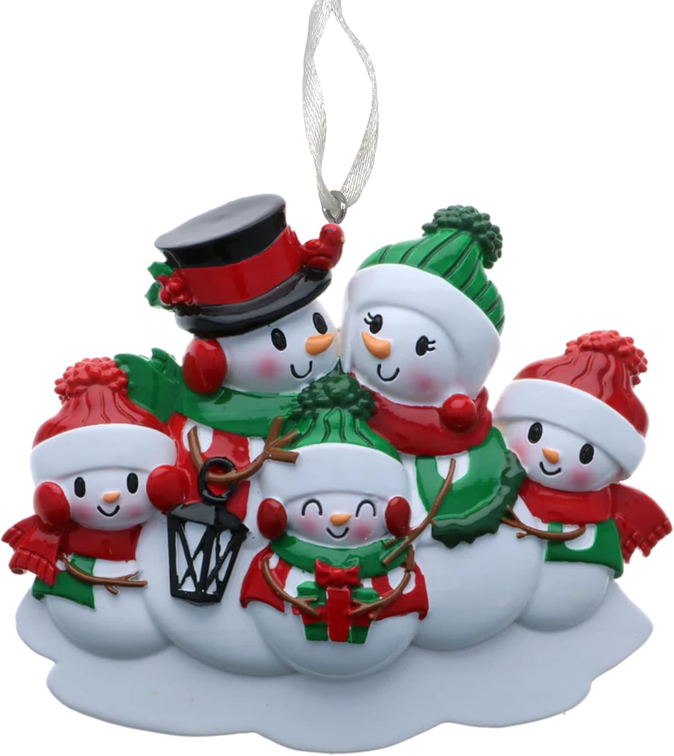 2025 Family Christmas Ornament – Personalized Ornament for Families – Custom Snowman Family Ornament – Holiday Tree Decoration Keepsake Gift (Family of 5)