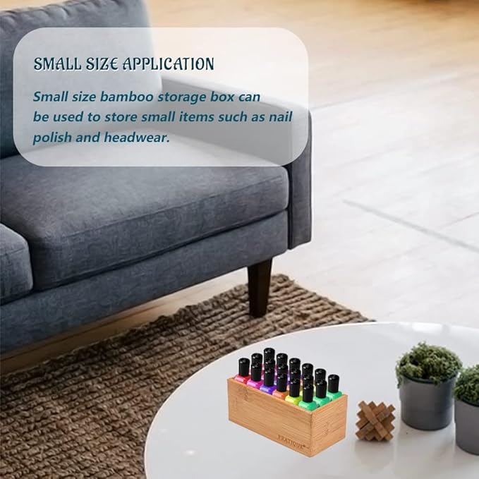 Bamboo Drawer Organizer - Kitchen Utensil Organizer Silverware Tray Cutlery Holder，Office Desk Supplies and Accessories (8.9x3x2.6 inch)