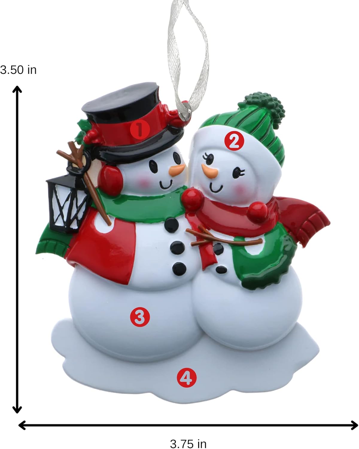 2025 Family Christmas Ornament – Personalized Ornament for Families – Custom Snowman Family Ornament – Holiday Tree Decoration Keepsake Gift (Family of 2)