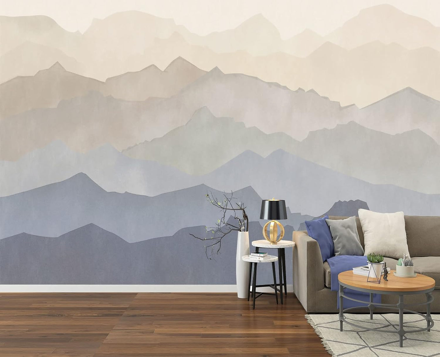 Oil Painting Peaks Wall Mural Wallpaper for Bedroom 103" x 69"