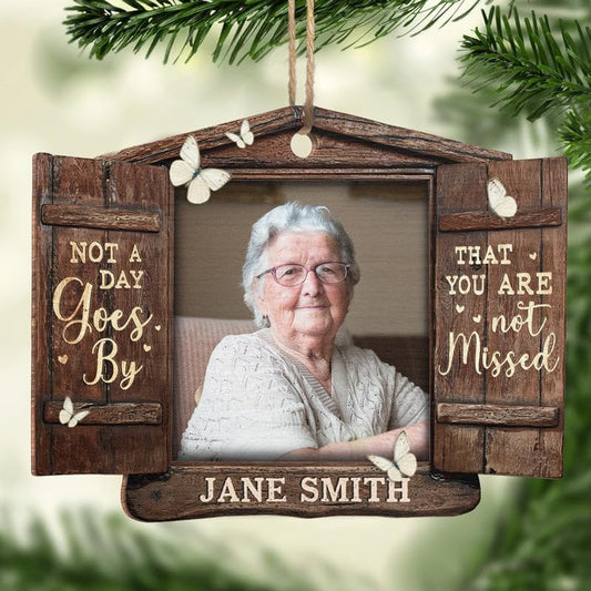 Pawfect House Custom Photo 2D Wood Ornament, Personalized Christmas Memorial Sympathy Gifts for Family Members, You are Always On My Mind, Christmas Memorial for Loss of Loved One, Xmas Decorations