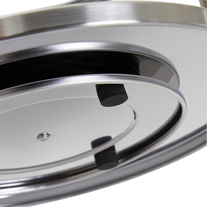 Juvale 2-Tier Lazy Susan Spice Rack Organizer for Cabinet - Stainless Steel Spice Carousel - Pantry & Kitchen Countertop Organizer (10.5 in)