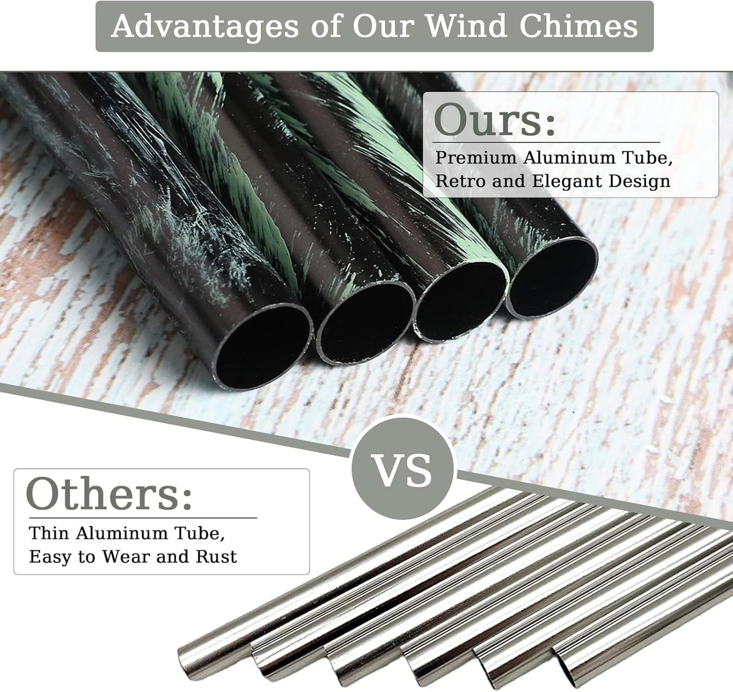 Wind Chimes for Outside, 33" Butterfly Wind Chimes Outdoor, Gifts for Women Mom Grandma Birthday, Gift for Garden Porch Patio Home Decor (Green)