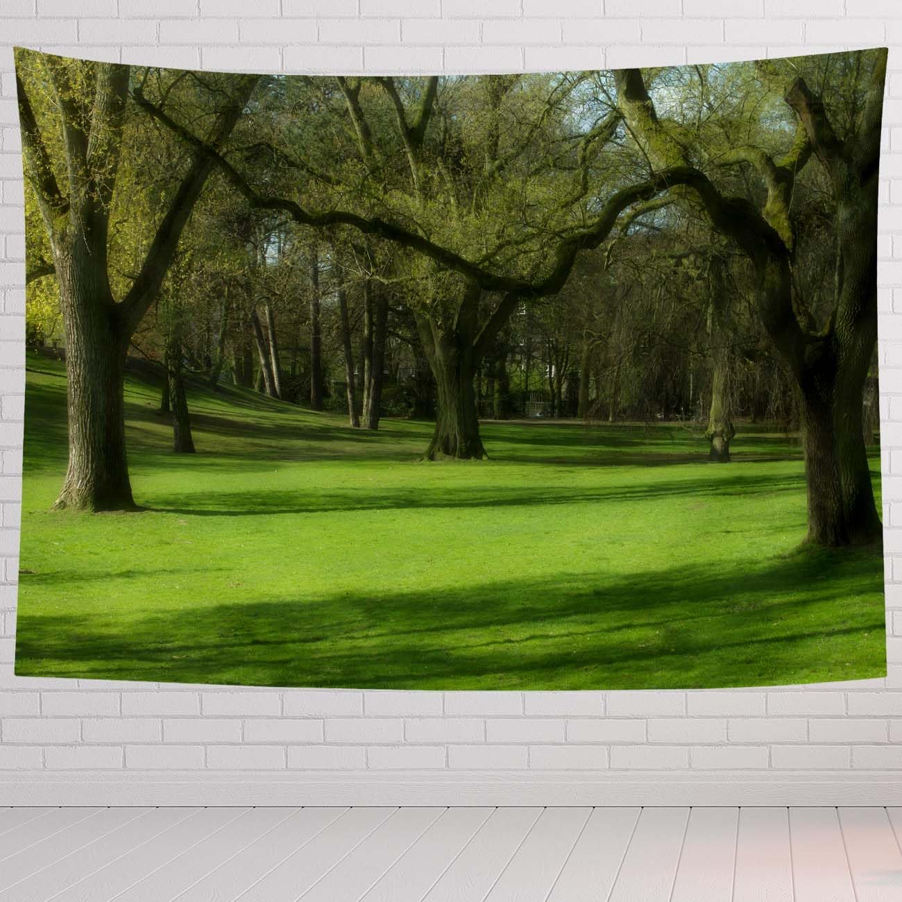 Landscape Tapestry For Bedroom Landscape Of Kings Park Green And Nature Scene Tapestries Wall Hanging For Living Room Dorm Office 60×50 In