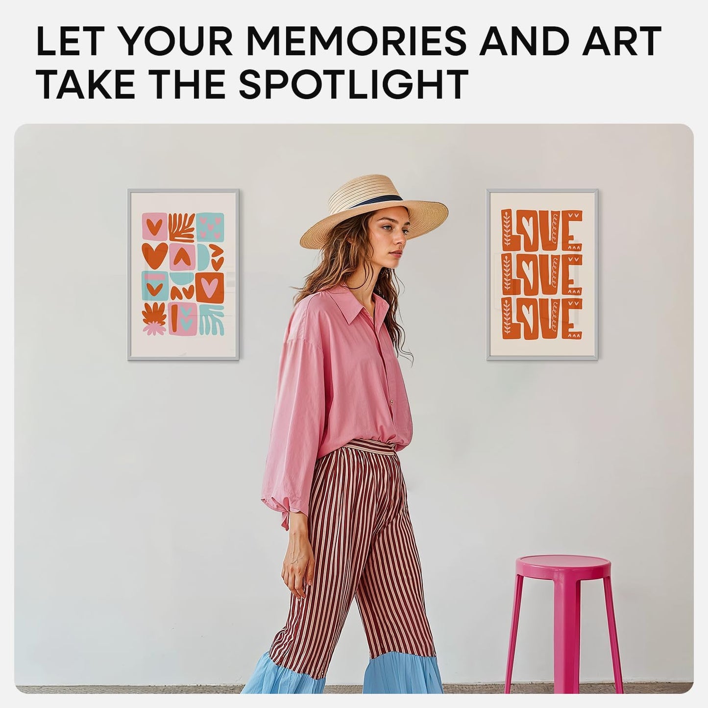 Homeforia 11 x 17 Frame Silver, High End Metal 11x17 Picture Frames with Mat 8x12 for Photo, 11 x 17 Silver Poster Frame Matted to 8 x 12 Print, 17x11 Hanging Frame, Tempered Glass, Wall Kit, Set of 1