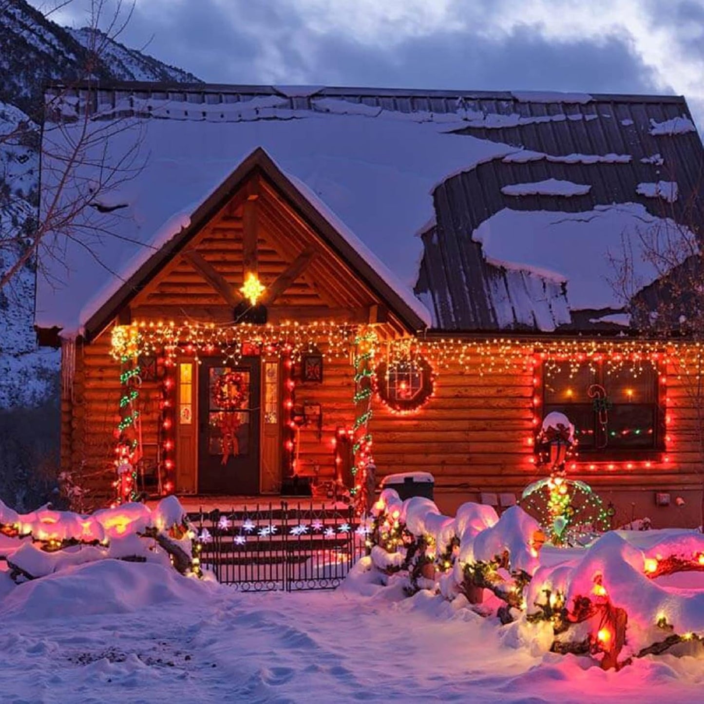 Brizled Multicolor Christmas Lights, 33ft 100 LED Christmas Lights, 120V UL Certified Connectable Xmas Tree Light Colored Mini Light for Indoor Outdoor Xmas Party Home Patio Garden and Holiday Decor