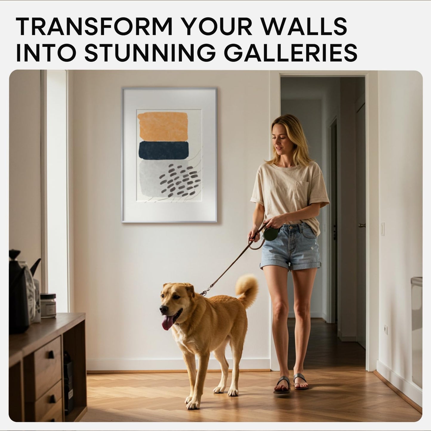 Homeforia A1 Poster Frame Silver, High End Metal A1 Large Picture Frame Silver with Mat A2 for Photo, 23.4x33.1 Frames Matted to 16.5x23.4 Print, 23.4 by 33.1 Frame, Tempered Glass, Wall Kit, Set of 1