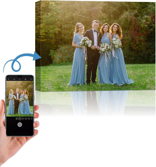 AbcCustomize Canvas Prints with Your Photos，Custom Canvas Wall Art for Bedroom, Living Room, Farmhouse Decor，Personalized Gifts Canvas Prints for Family，Friend，Lover，Pet