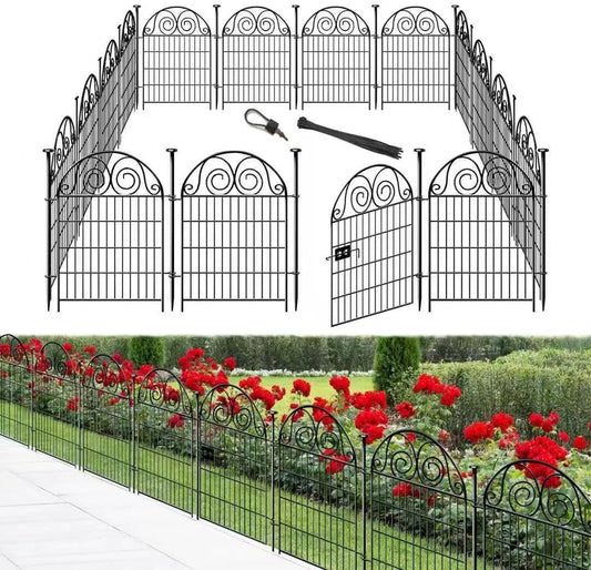 Tall Garden Fencing 36 Inch High, 22 Panels Total Length 48Ft Dog Fence Outdoor for Yard, Pet Fence Outdoor, Decorative Fences for Yard│Patented