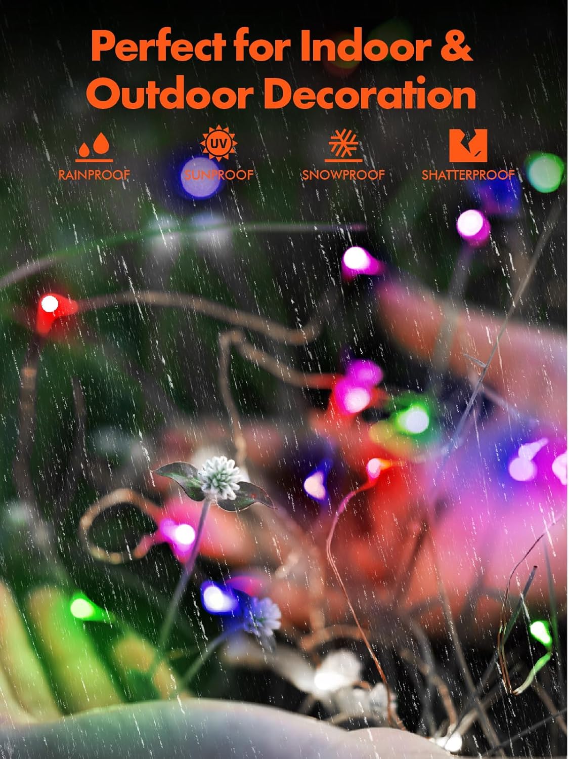 Twinkle Star 2 Pack Solar Christmas Lights Outdoor, Total 80 FT 240 LED Solar Powered Christmas Fairy Lights Waterproof with 8 Modes for Patio Garden Party Backyard Wedding Decorations Multicolor