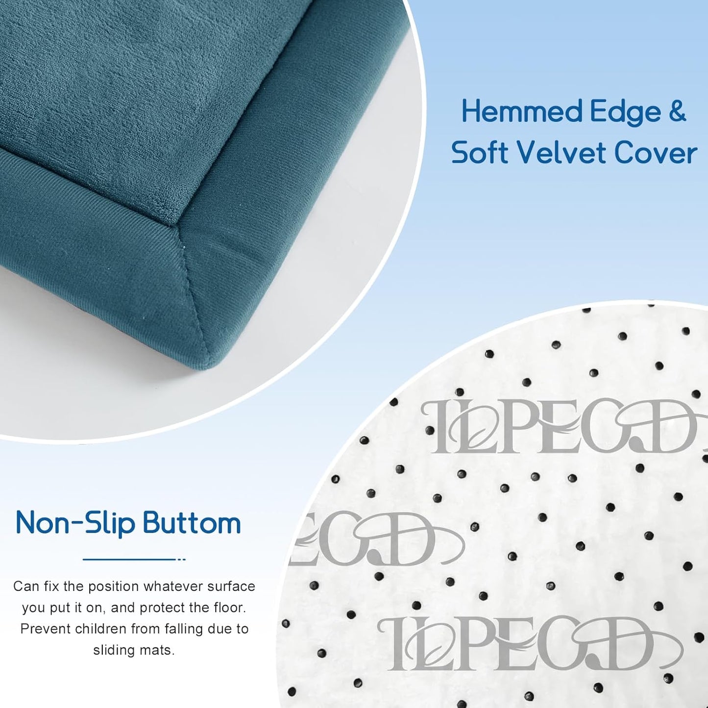 Baby Play Mat 1.2" Thick Memory Foam Nursery Rug Area Rug, 6’7” X 6’7” Yoga Mat Playmat Crawling Mat for Baby,Toddlers, Infants, Kids,Floor Mat Tatami Mat for Living Room with Non-Slip(Green)