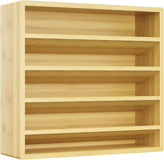 Orimade 4 Tier Spice Rack Organizer for Cabinet, Freestanding Bamboo Seasoning Rack for Countertop, Cupboard, Pantry, Kitchen, 13.18 x 4.13 x 12.2 inches(Spice Jars Not Included)