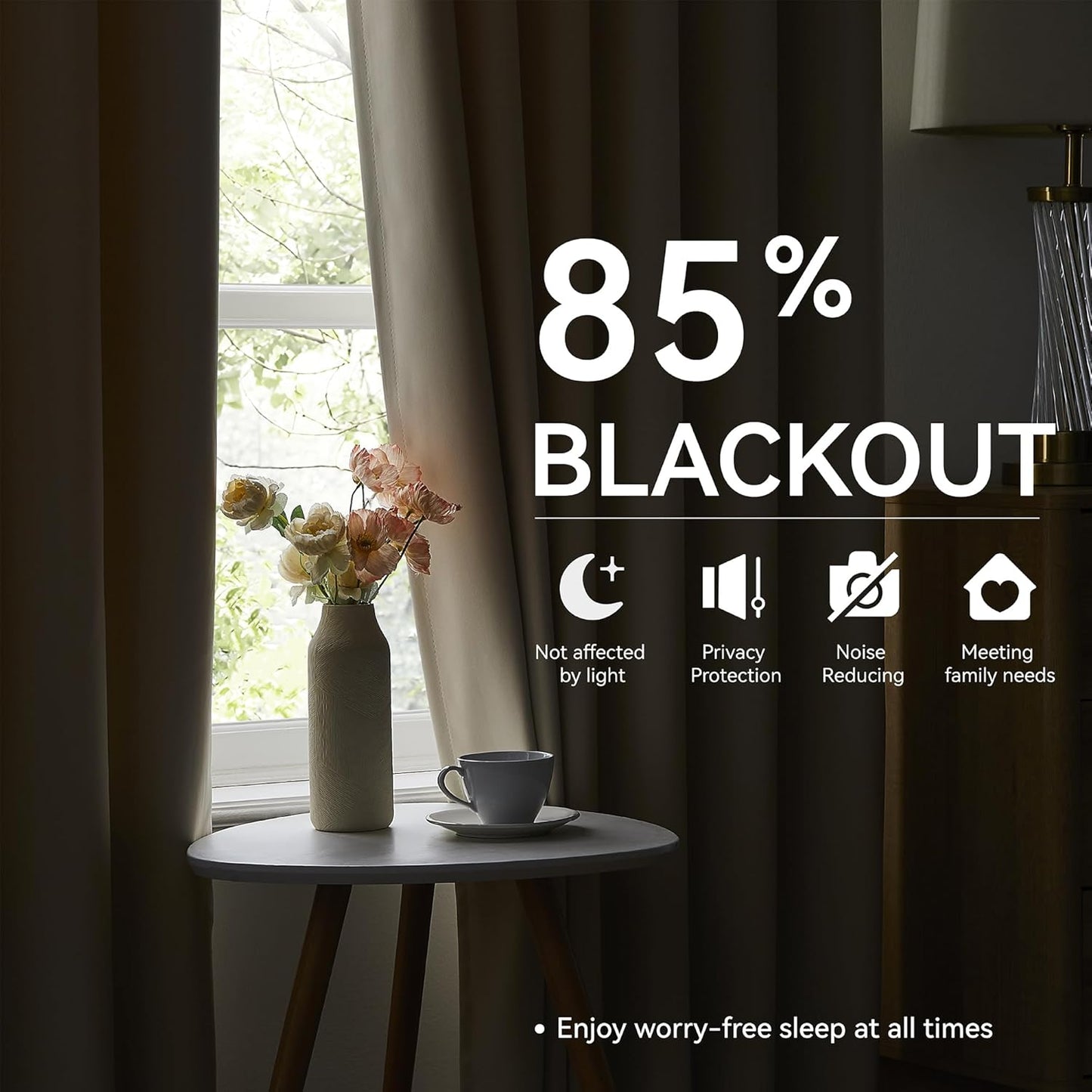 KangBang Cream Blackout Curtains 105 Inches Long, Extra Wide Pinch Pleated Sound Dampening Room Divider Drapes for Hall Large Windows, Aesthetic Privacy Decorative,60”Wx105”L,9 FT,2 Panels