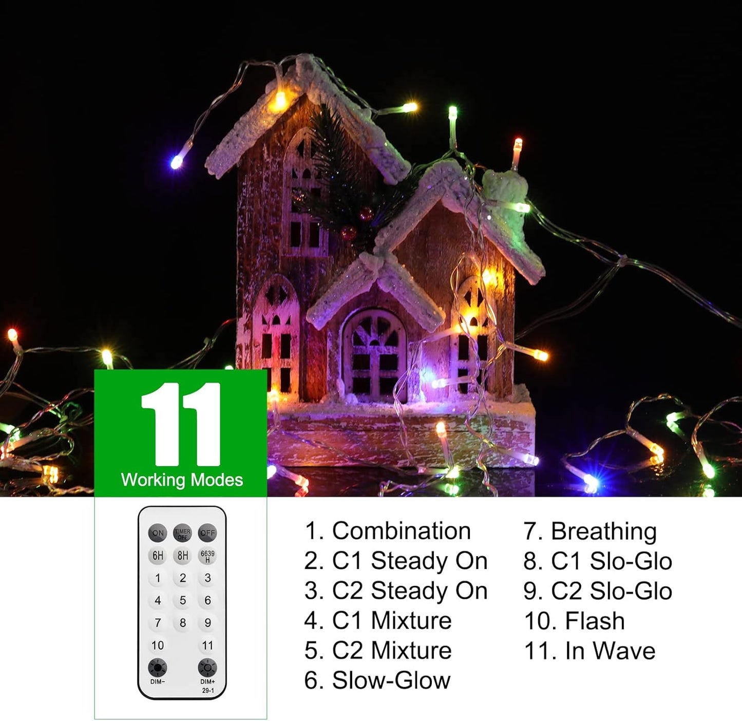 Icicle Lights Outdoor, 40Ft. 432 LED Color Changing Christmas Lights with 81 Drops, Dimmable Twinkle Fairy with Remote and Timer, for House, Warm and Multicolor