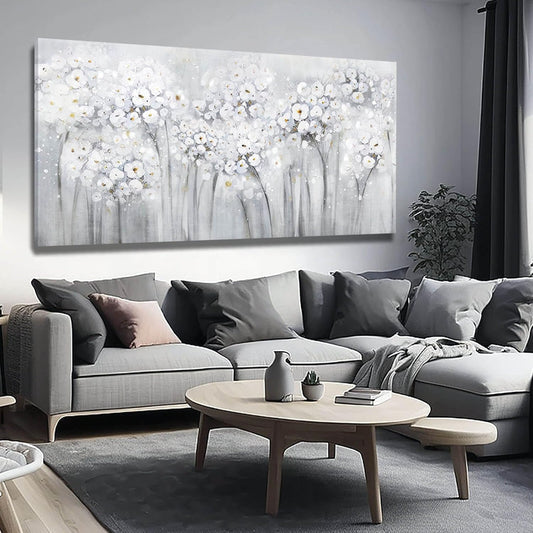 Wall Decor for Living Room Landscape Artwork Blossom Oil Paintings for Bedroom Kitchen Office Home Decorations 29"x58"