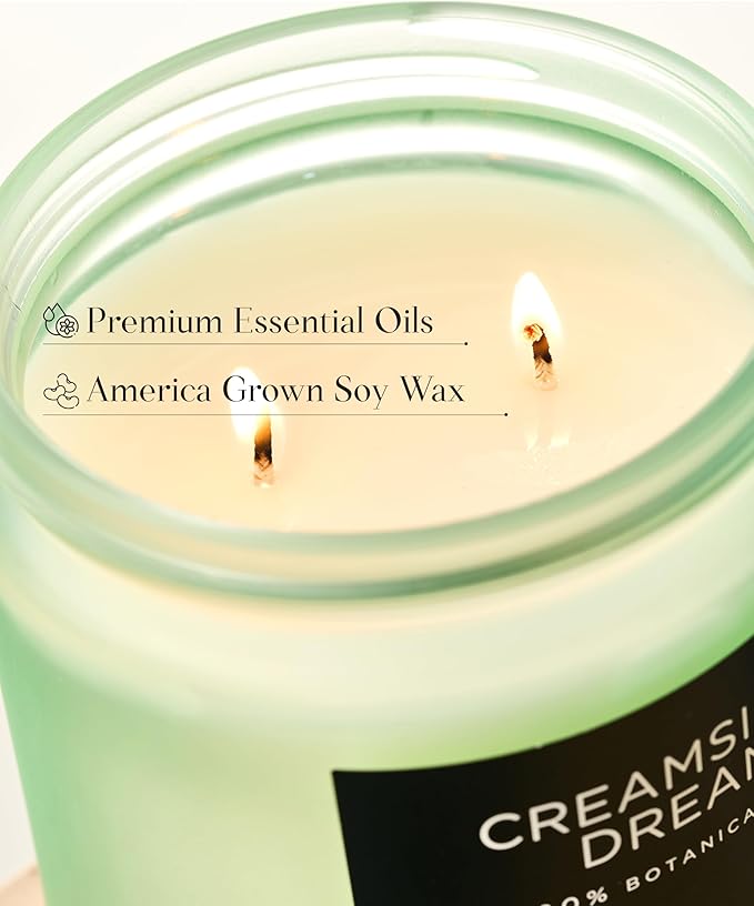 M&SENSE Orange Creamsicle Summer Scented Candle - 11.6oz Clean Non Toxic Natural Soy Wax 70-Hour Slow Burning Candle, 2-Wick Long Lasting Home Fragrance Gifts for Housewarming & Anniversaries