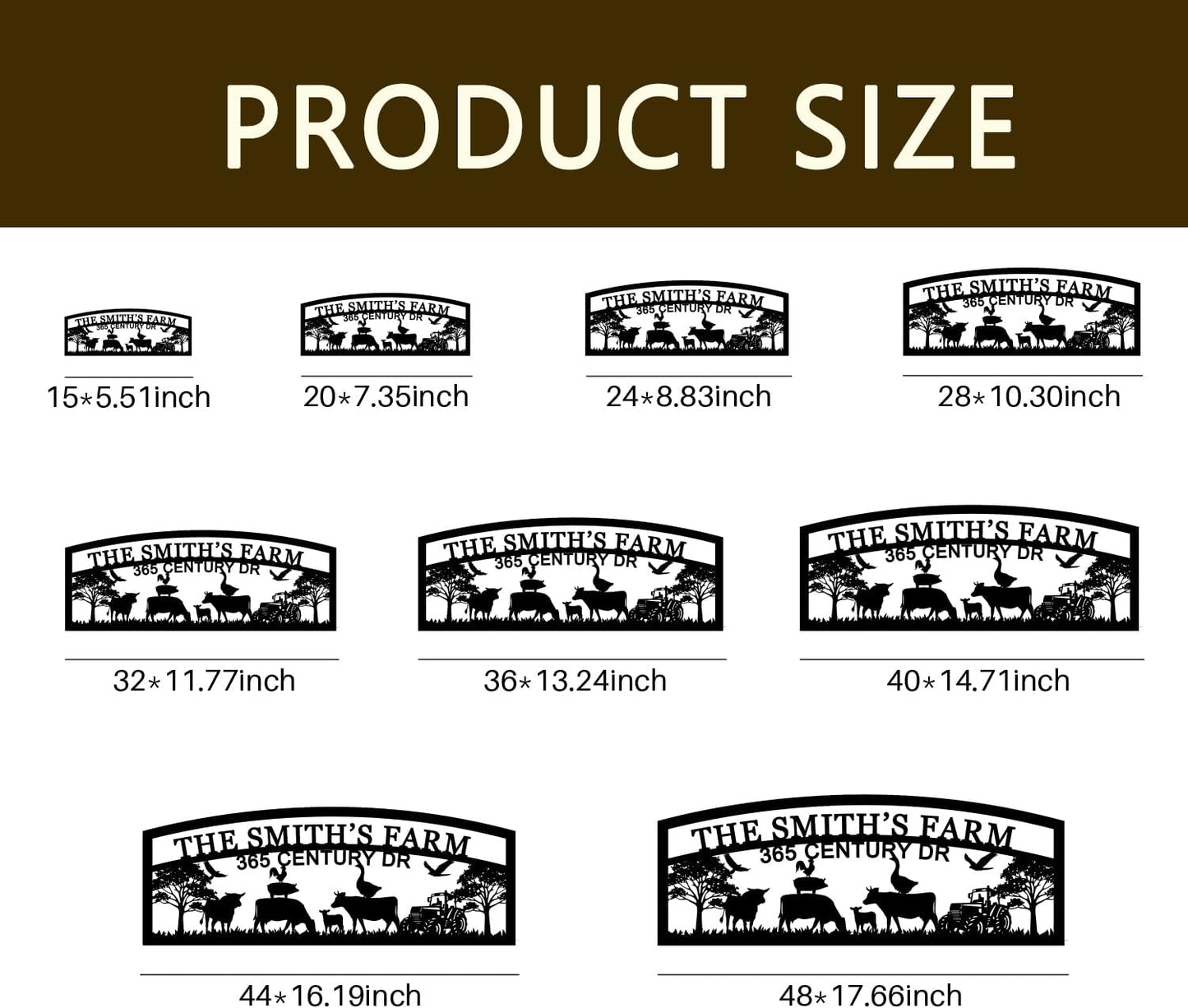 Personalized Hanging Metal Farm Sign, Last Name for Farm, Farmhouse Wall Decor, Large Outdoor Metal, Farmer Gifts