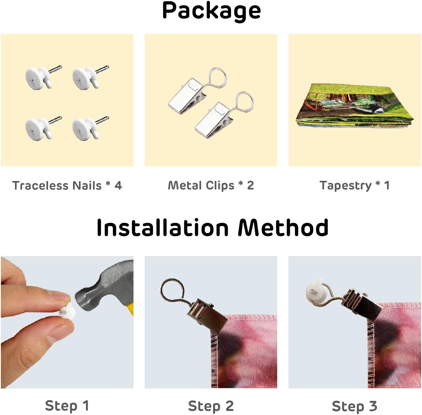 Loccor 5x3ft Tie Dye Tapestry Red Yellow Orange Blue Swirl Vortex Psychedelic Abstract Tapestry Bedroom Living Room College Hippie Bohemian Wall Hanging （Pattern Painted on Polyester Fabric）