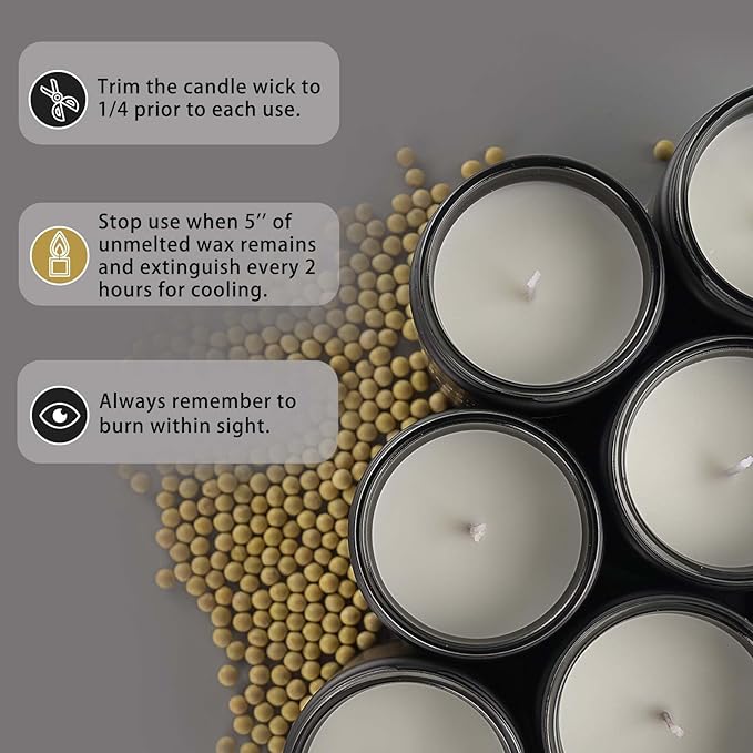 Scented Candles for Men | Lavender & Wood Candle - Candle for Men, Manly Candles for Home Scented, Man Gifts for Him/Friend, 7oz Black Jar