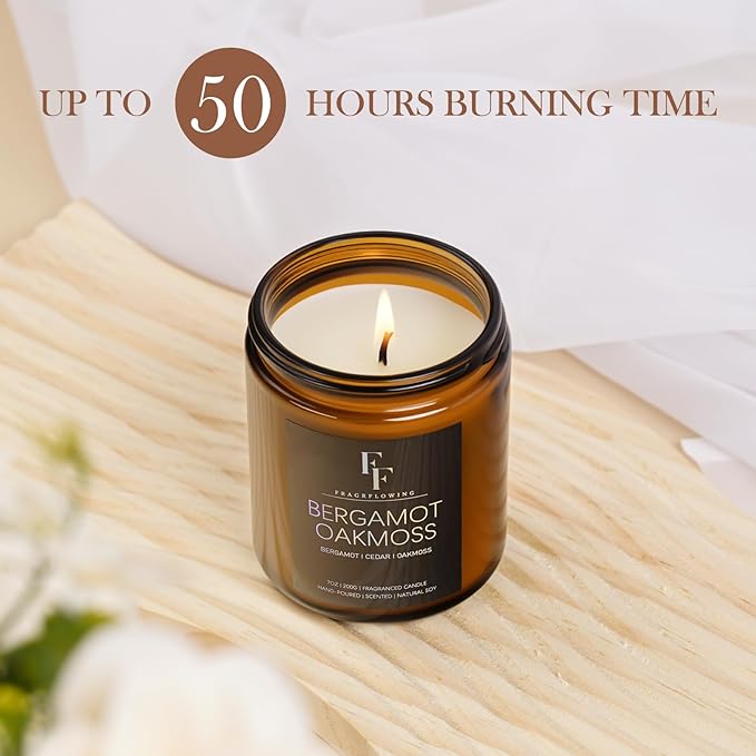 Scented Candles Set, Soy Wax Candles 8 Pack 56 Oz Aromatherapy Candles Gift Set for Women Men （Vanilla/Sandalwood/Amber/Mahogany/Vetiver/Bergamot/Caramel/Whiskey）